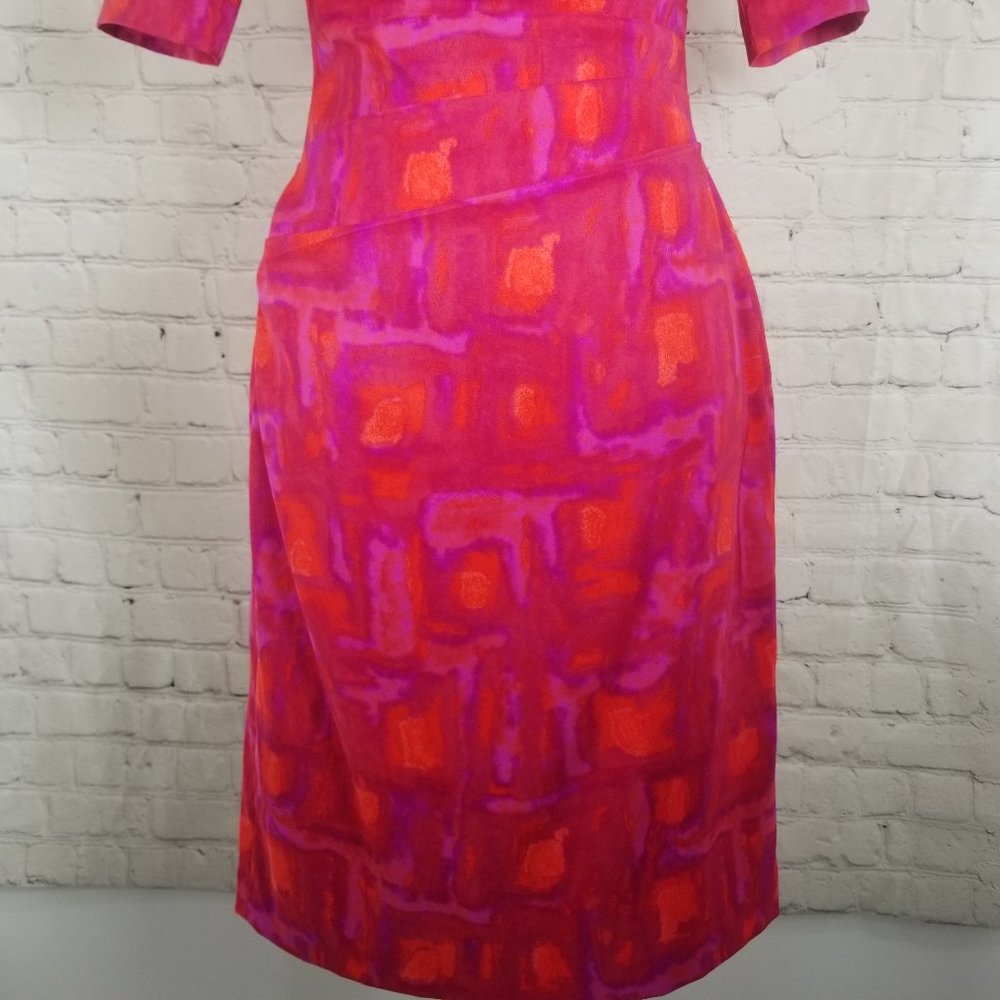 Kay Unger New York Printed Sheath Cocktail Dress 4 - Picture 7 of 8